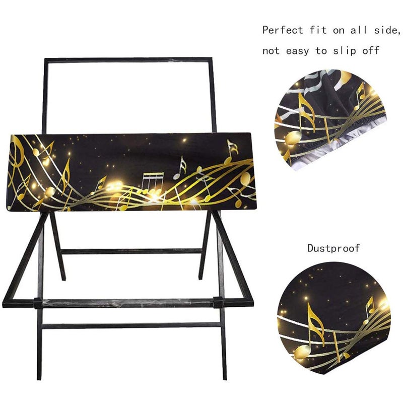 QEES Stretchable Piano Keyboard Dust Cover for 61/88 Keys - Electronic Music Dirt-Proof Cover With Durable Elastic - Piano Accessories - Image 3